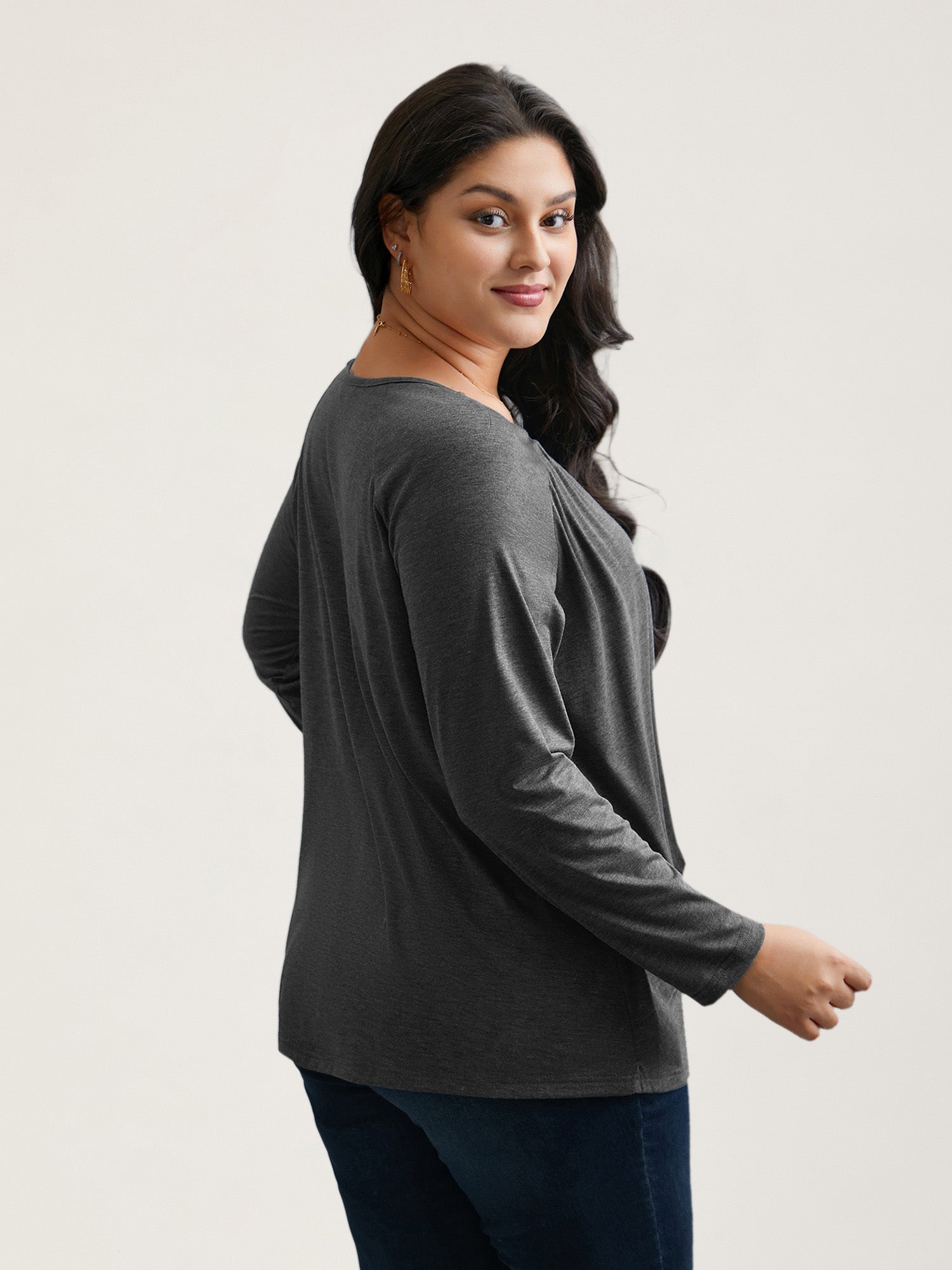 2-In-1 Gathered Ruffle Trim T-Shirt