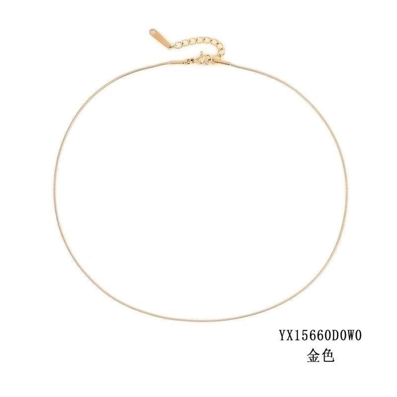 Stainless Steel 14K Gold Plated Fashion Plating U Shape Necklace