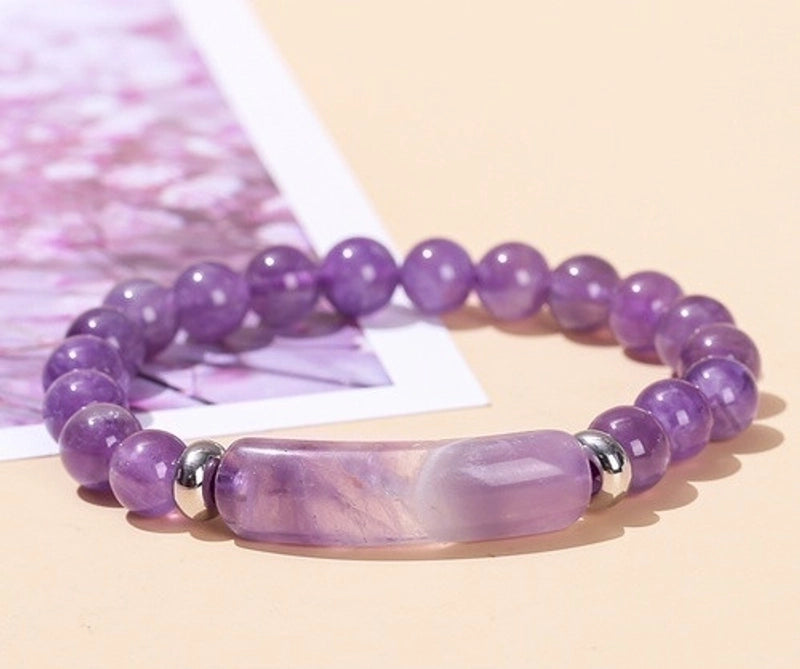Minimalist Geometric Stainless Steel Natural Stone Polishing Bracelets