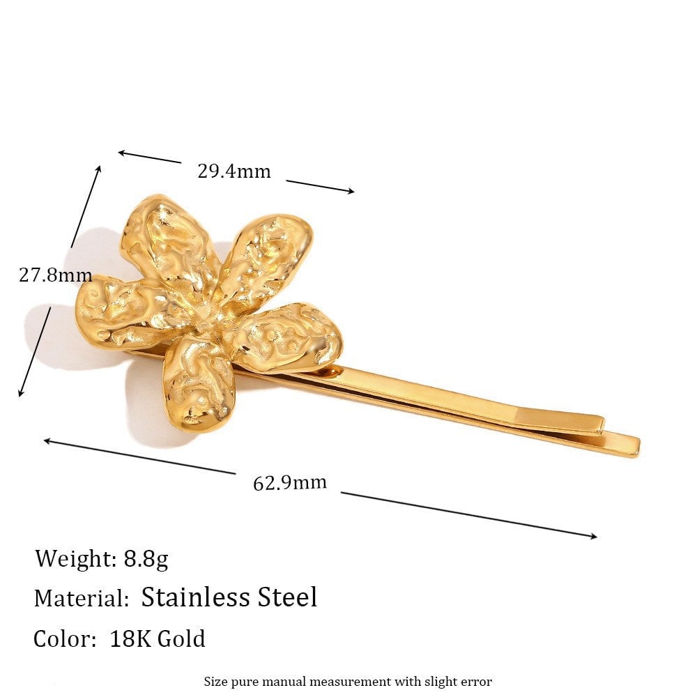 Retro Vintage Fashion Flower Stainless Steel Electroplating Rings