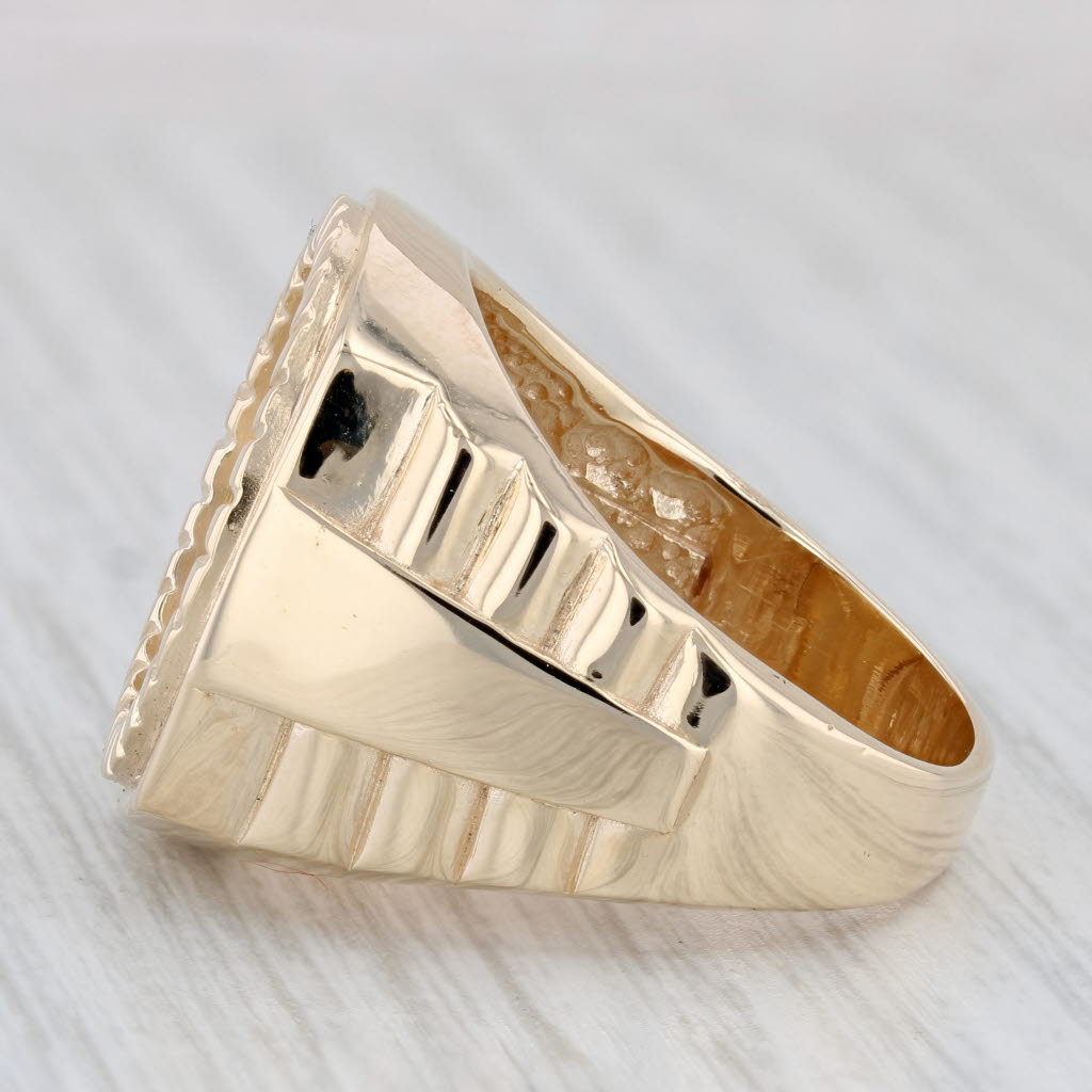 Authentic 1913 Indian Head $2.5 Gold Coin Ring 10k 900 Yellow Gold Size 11.25