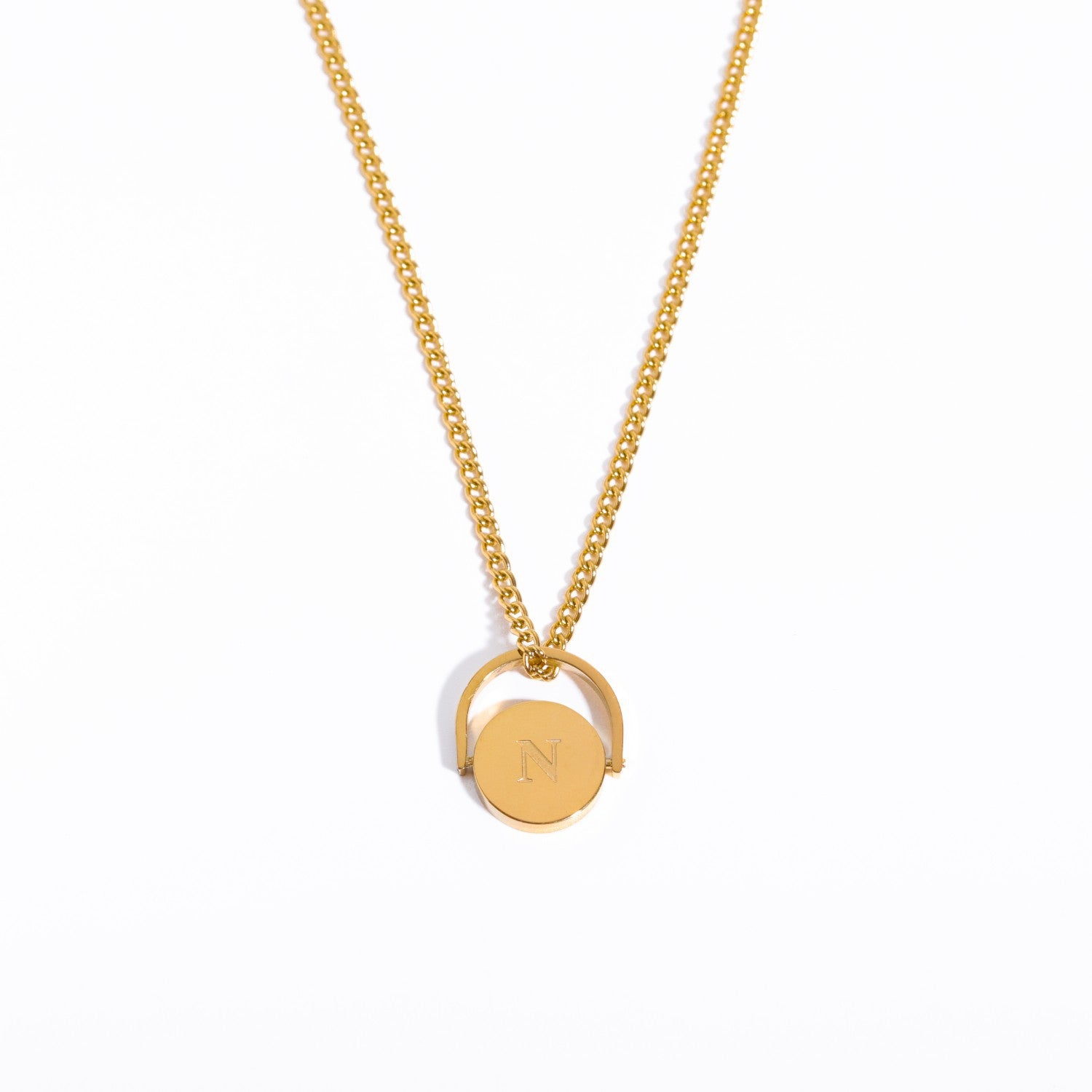 Letter Text Number Titanium Steel Oil Dripping Necklaces