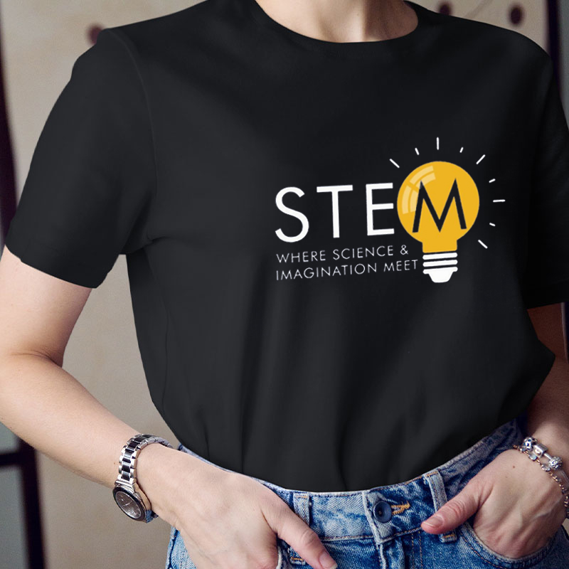 Stem Where Science And Imagination Meet Teacher T-Shirt