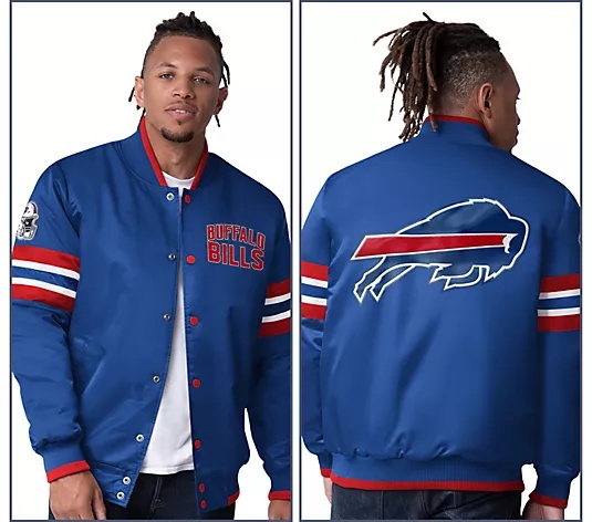 🔥Buy 2 for only $55🎁Buy 2 Get 2 Free🏈NFL Starter Satin Twill Snap Front Jacket