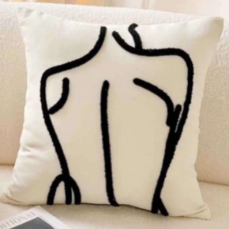 Household Modern Style Lines Polyester Pillow Cases Couch & Sofa Decor