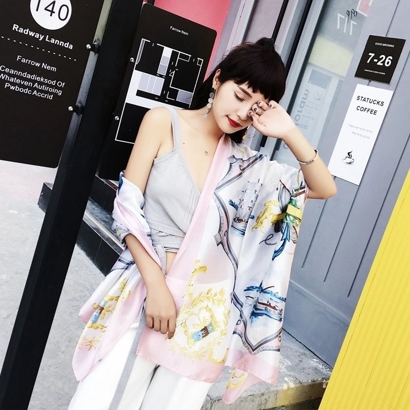 Fashion Silk Scarf (707 Main Color) Nhcj0164-707 Main Color