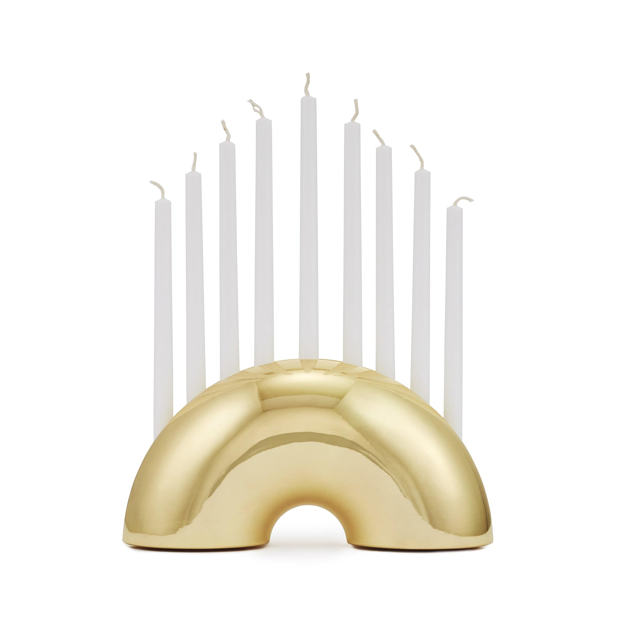 Nosh Menorah - Brass