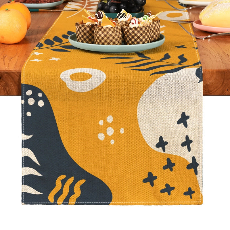 Elegant Classical Leaf Linen Tablecloths