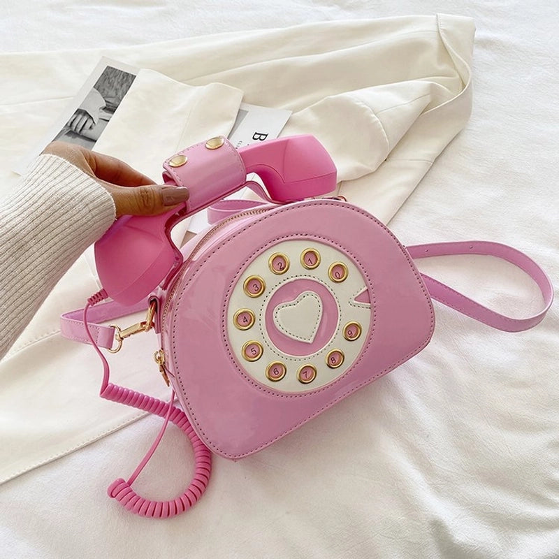 Medium Pu Leather Vintage Style Circle Bag