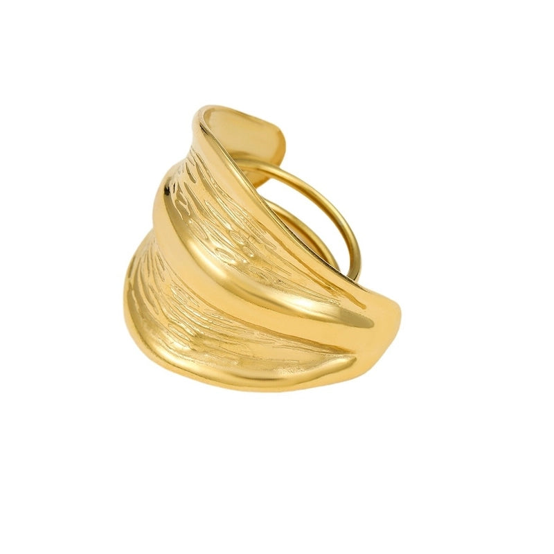 Elegant Geometric Titanium Steel Women's Scarf Ring
