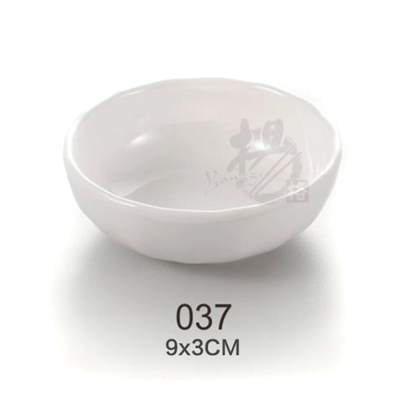 Porcelain-Imitation Milamine Shatter-Resistant Round Small Flavor Dish Chinese Sushi Dipping Sauce Dish Dish Dish Dish Dish Dish Dish Dish Dish Dish Dish