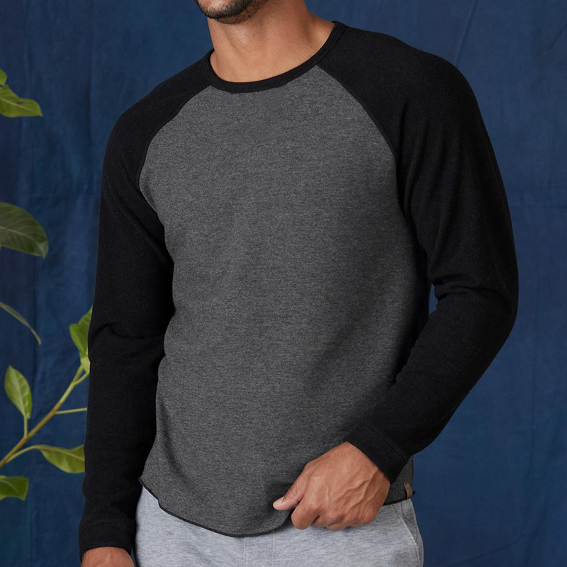 Fashion Reversible Raglan Round Neck T-Shirt