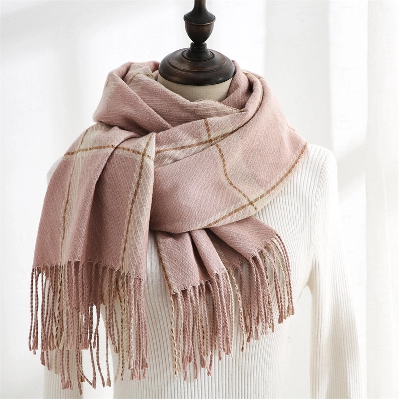 Scarf Women Winter Sweet Warm Scarf Shawl Cashmere Scarf Plaid Scarf Shawl
