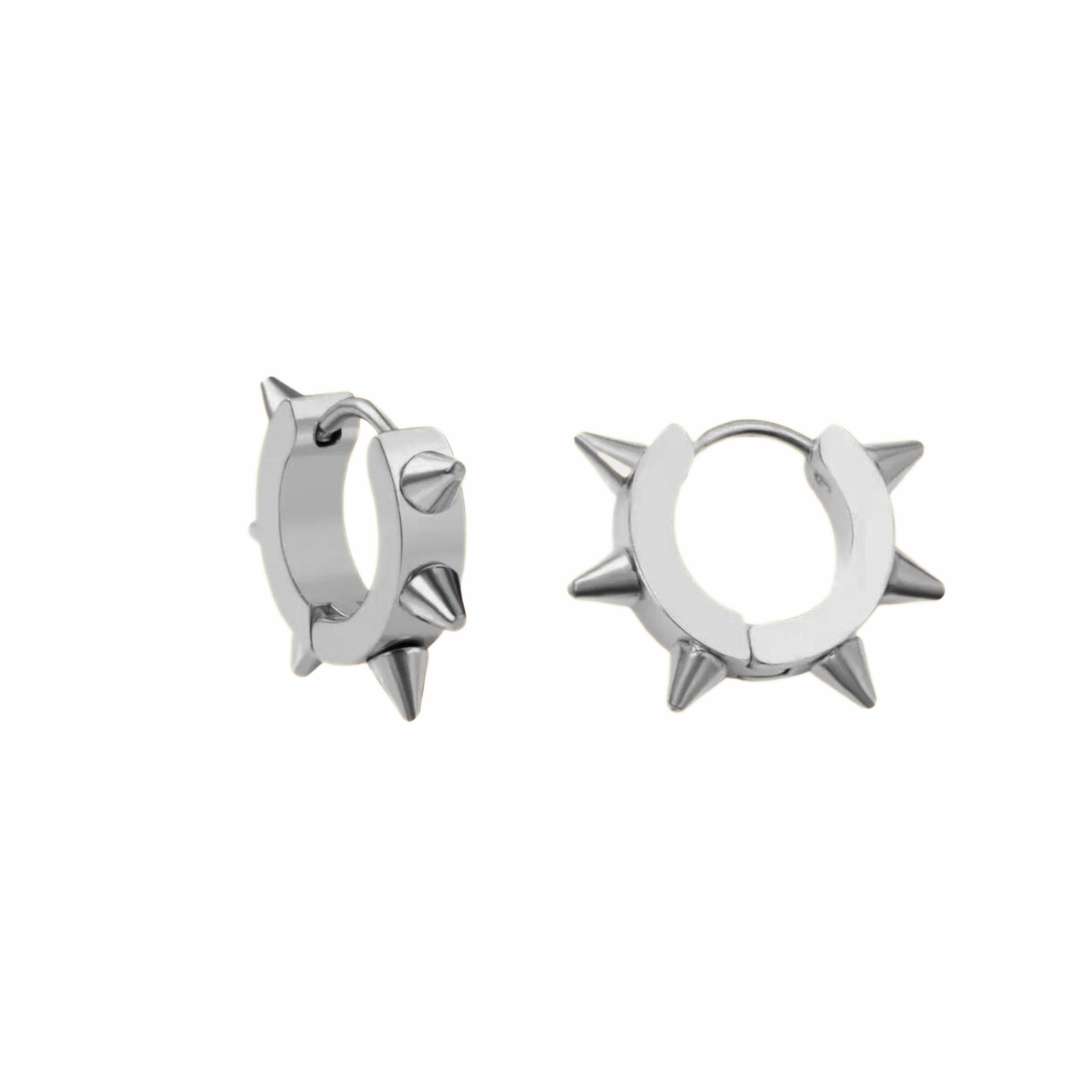Spiked hoops - Silver