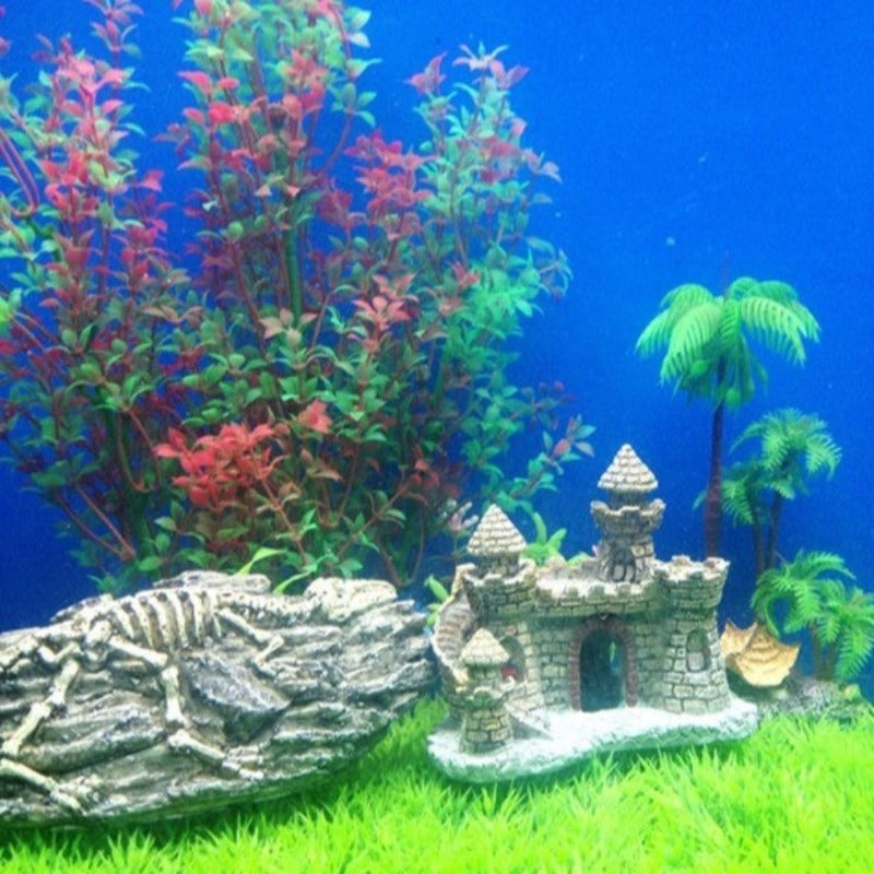 Resin Cartoon Castle Ornament For Aquarium