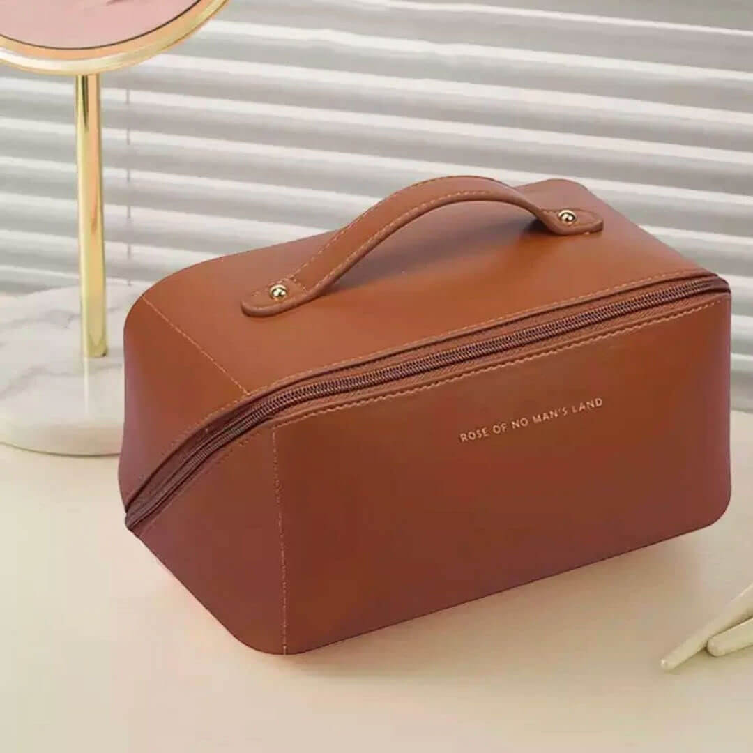 Portable Makeup Leather Bag