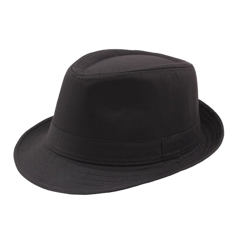 Unisex Basic Minimalist Solid Color Crimping Fedora Hat