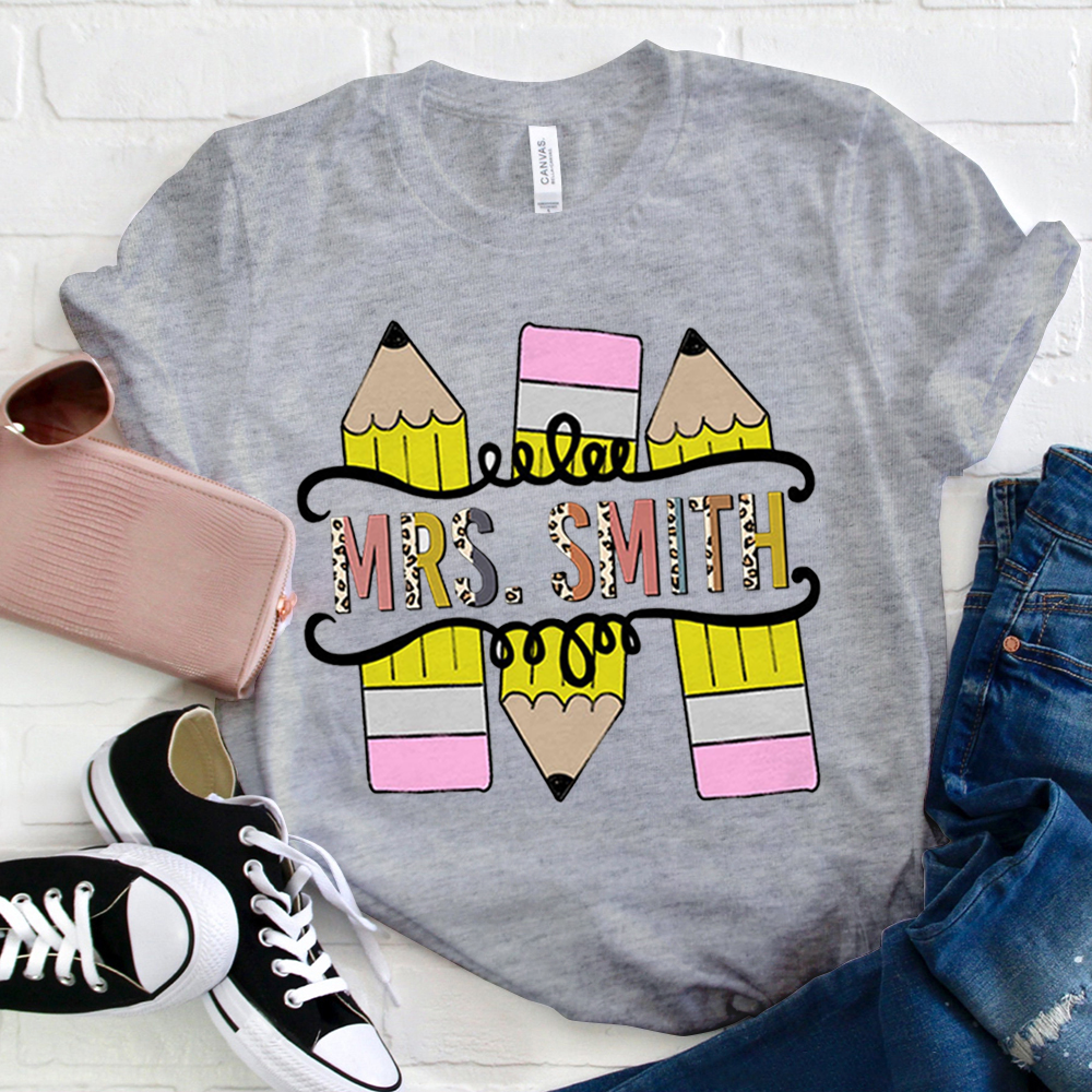 Personalized Colourful Pencil T-Shirt