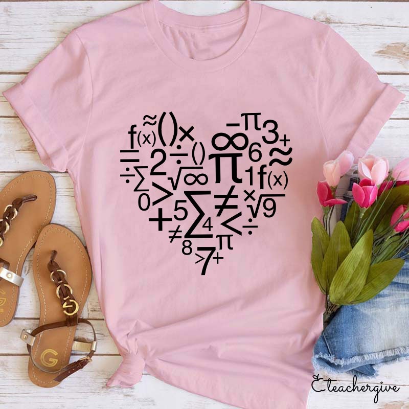 Math Heart Teacher T-Shirt