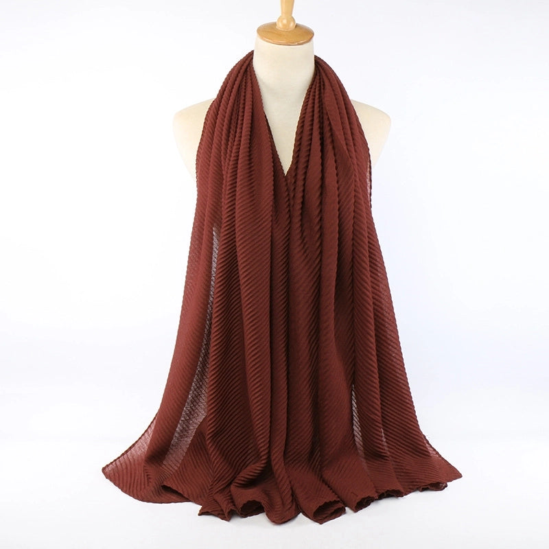 Women's Minimalist Classic Style Solid Color Cotton Scarf