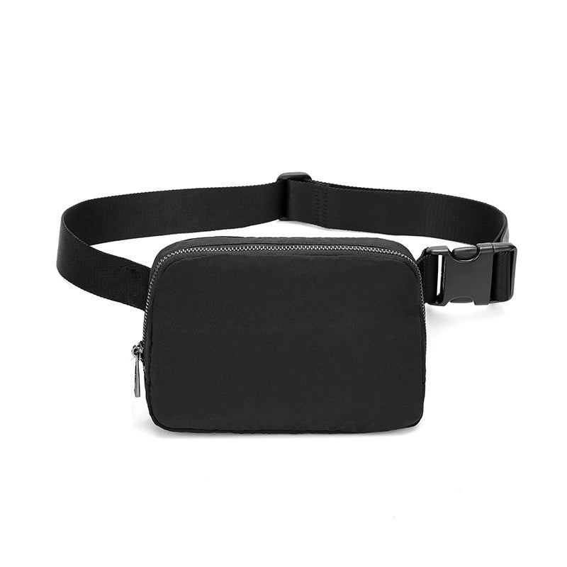 Unisex Basic Classic Style Solid Color Nylon Waist Bags