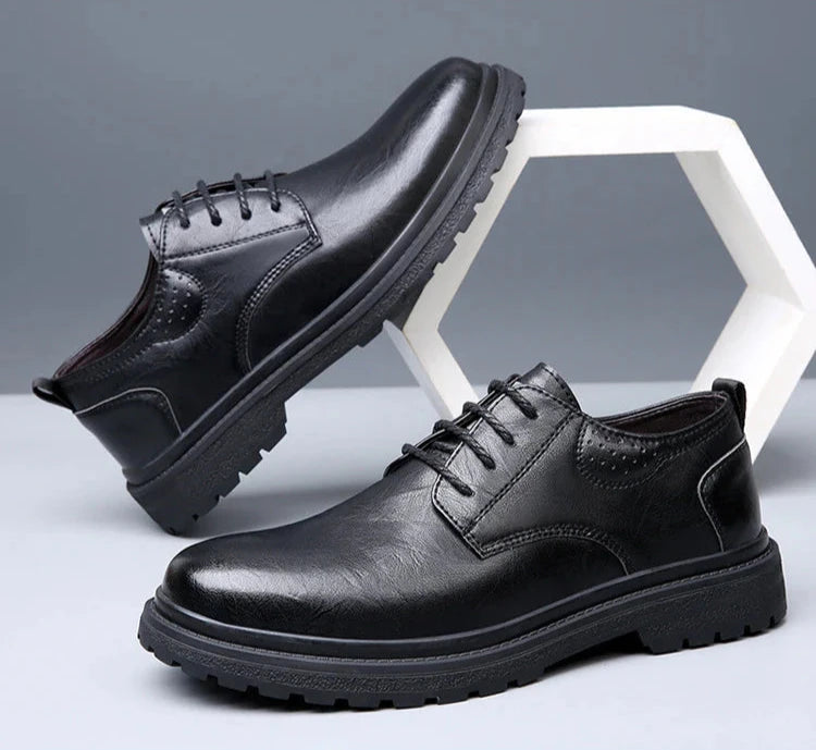 Men's Leather Low-Top Business Casual  Shoes