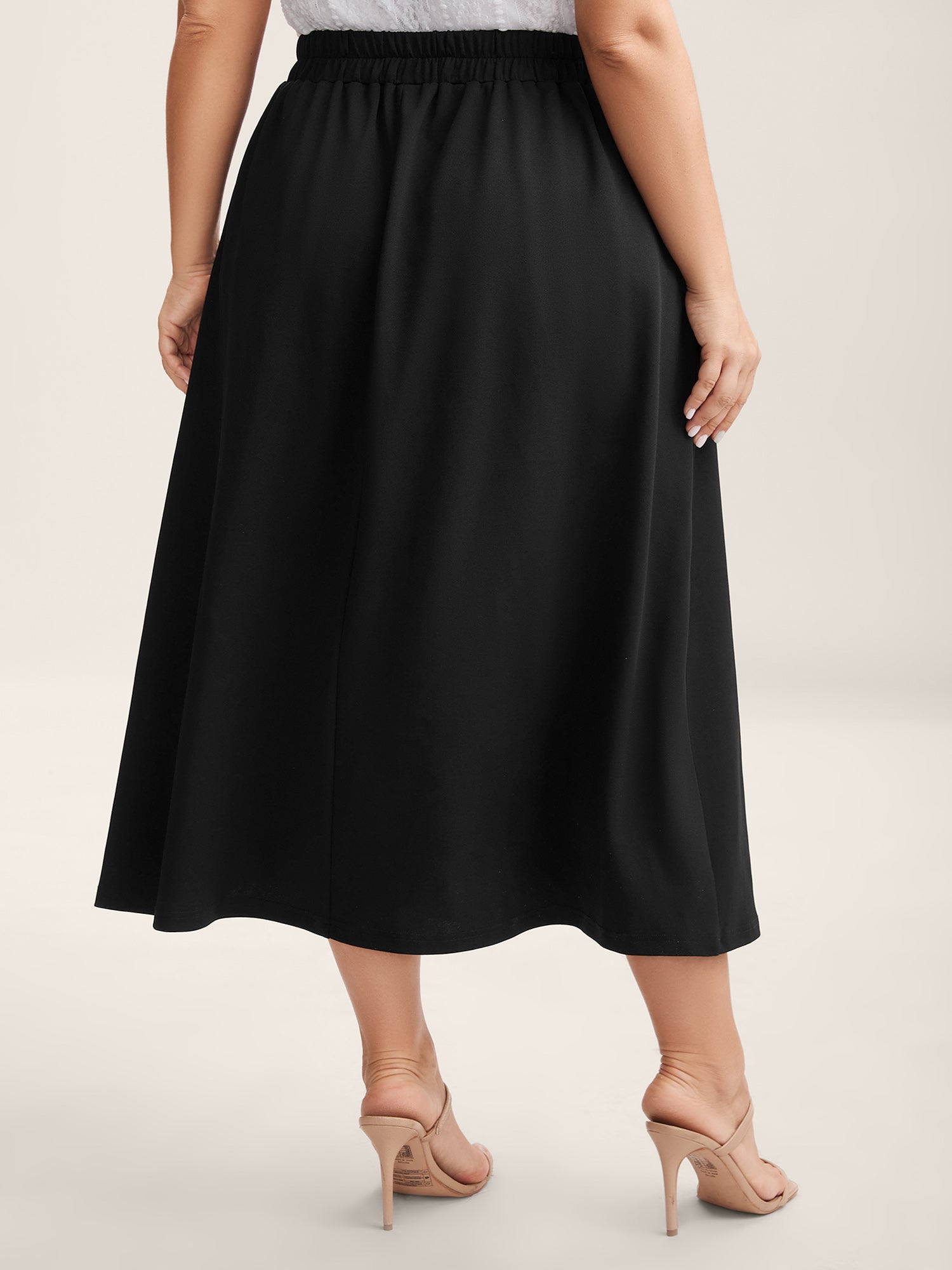 Side Slit Straight Fit Maxi Skirt