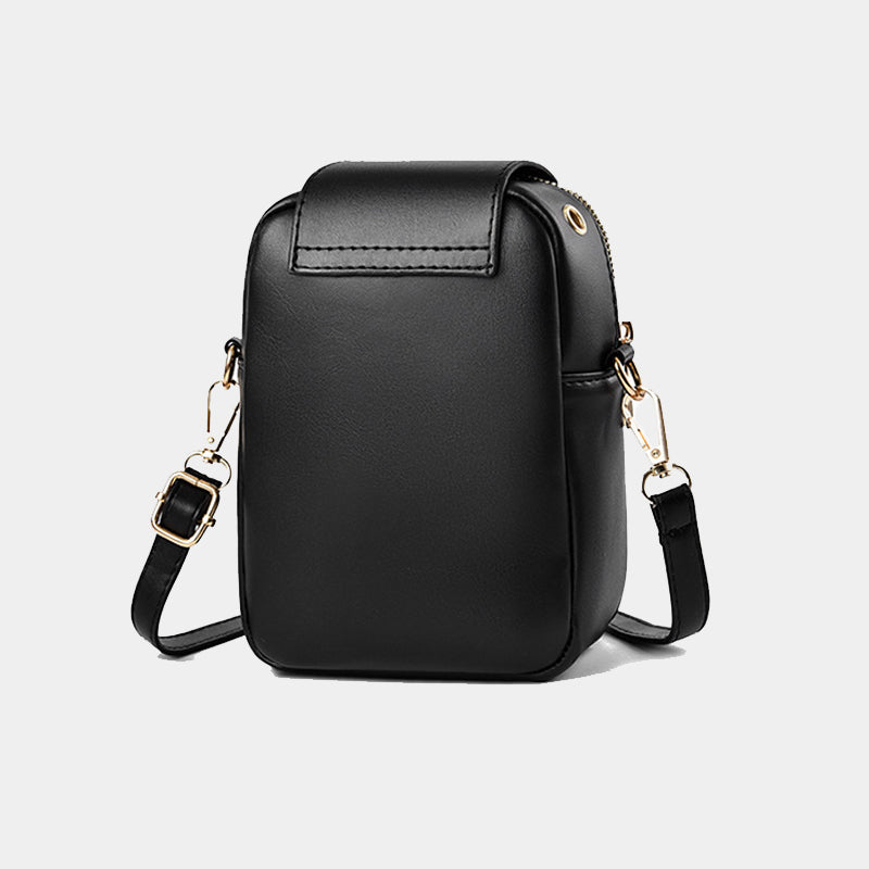 Compact PU Leather Mobile Phone Crossbody Bag