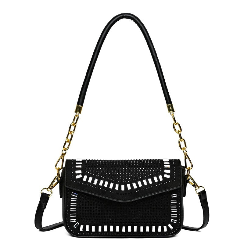 Women's Medium Pu Leather Solid Color Streetwear Lock Clasp Crossbody Bag
