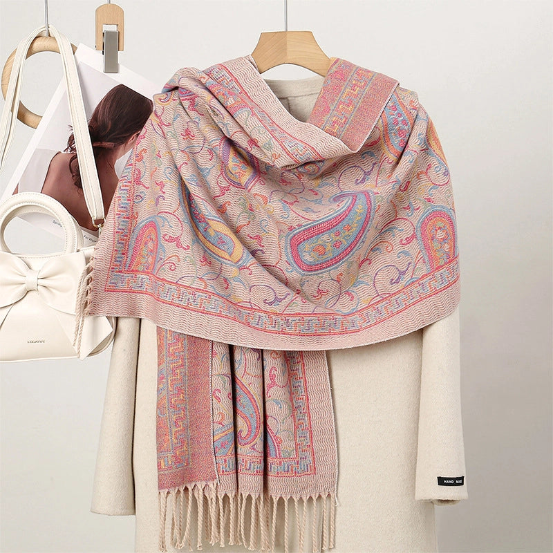 Women's Ethnic Style Minimalist Geometric Solid Color Polyester Scarf