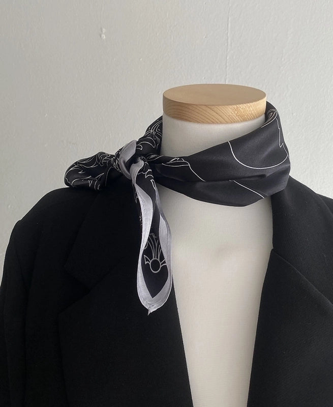 Women's Elegant Printing Silk Printing Silk Scarf