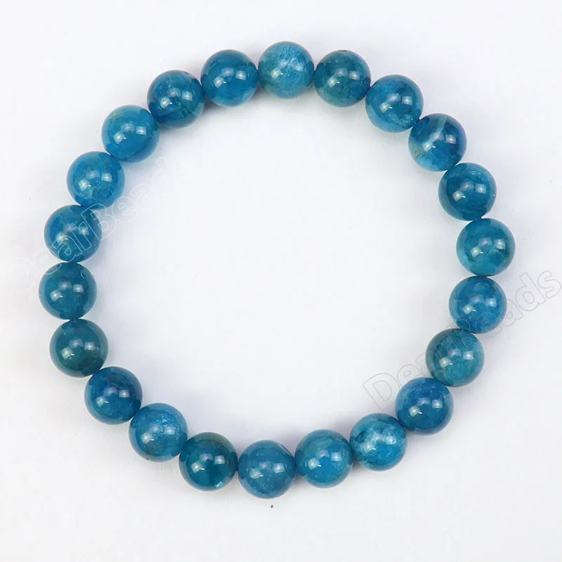 Blue Apatite Bracelets High Quality Natural Gemstone Beads Customizable Bracelet For Men a Women