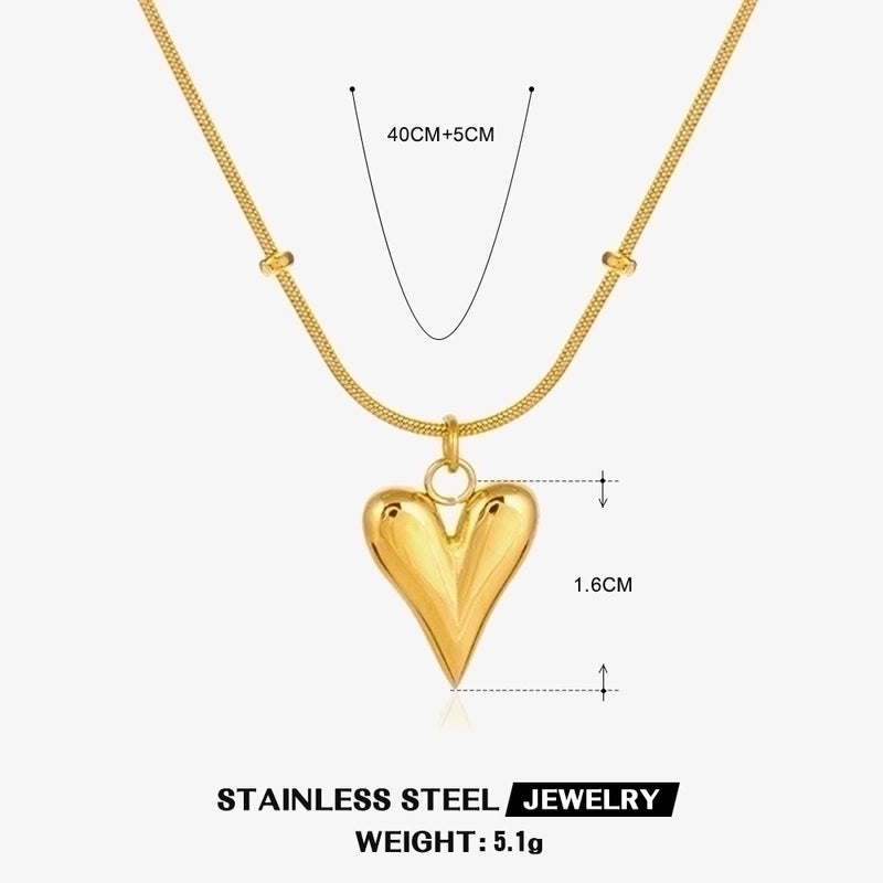 304 Stainless Steel 18K Gold Plated IG Style Plating Inlay Geometric Rhinestones Shell Necklace