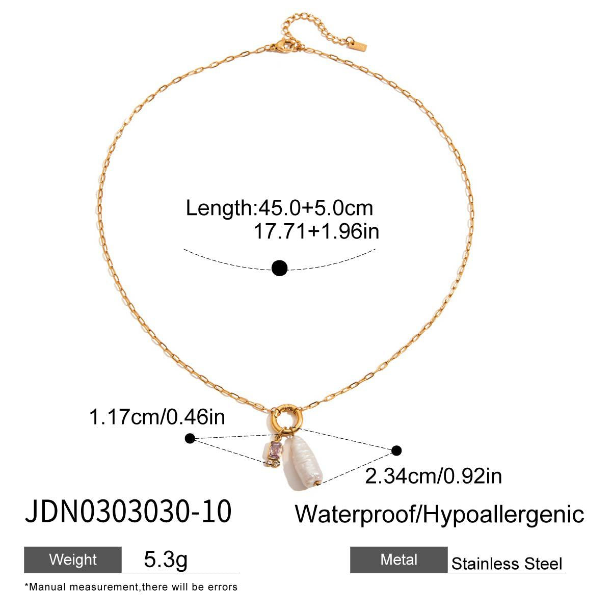 Jie Ding Twelve Birthstone Pearl Necklace Necklace Stainless Steel Clavicle Chain Accessories