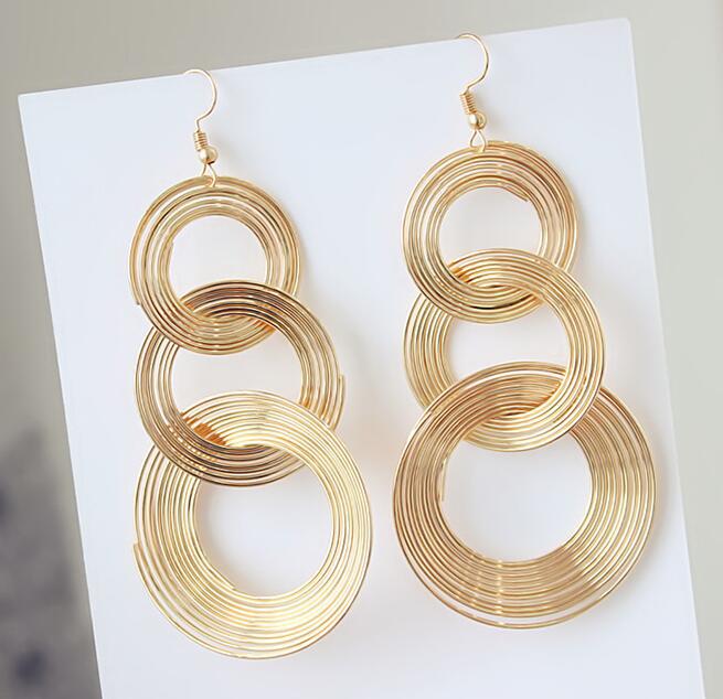 Multi Layer Circle Earrings