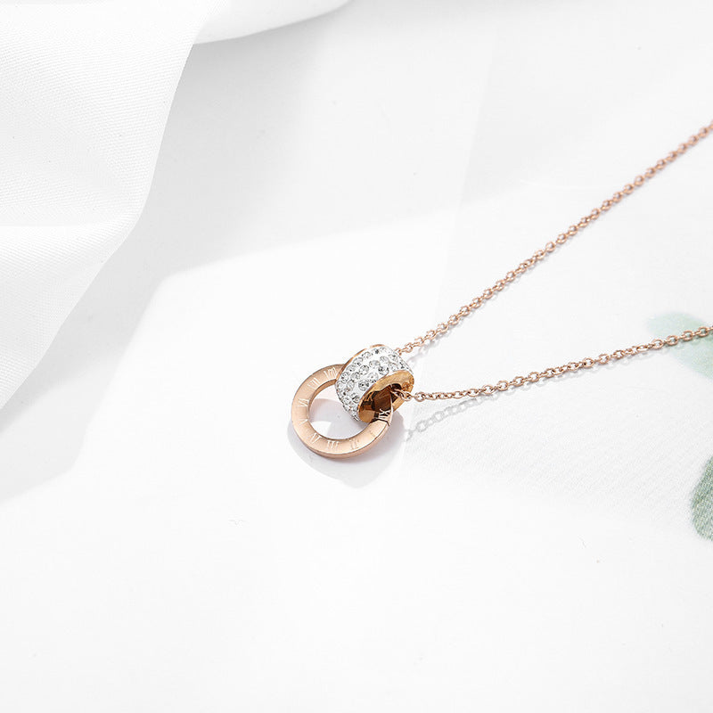 Fashion Geometric Titanium Steel Electroplating Necklaces