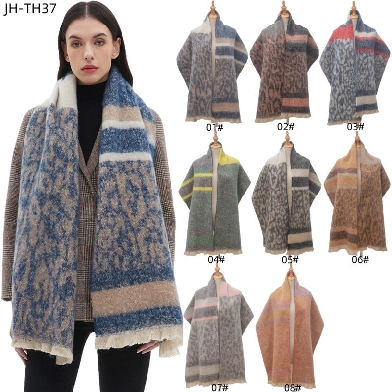 Unisex Casual Minimalist Leopard Polyester Scarf