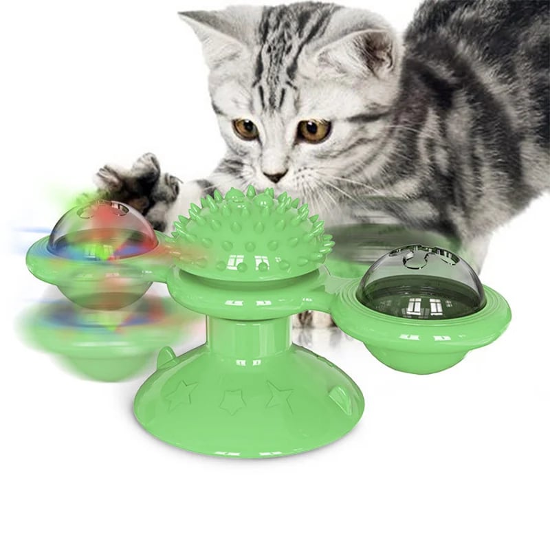 🔥  Interactive Windmill Cat Toys with Catnip