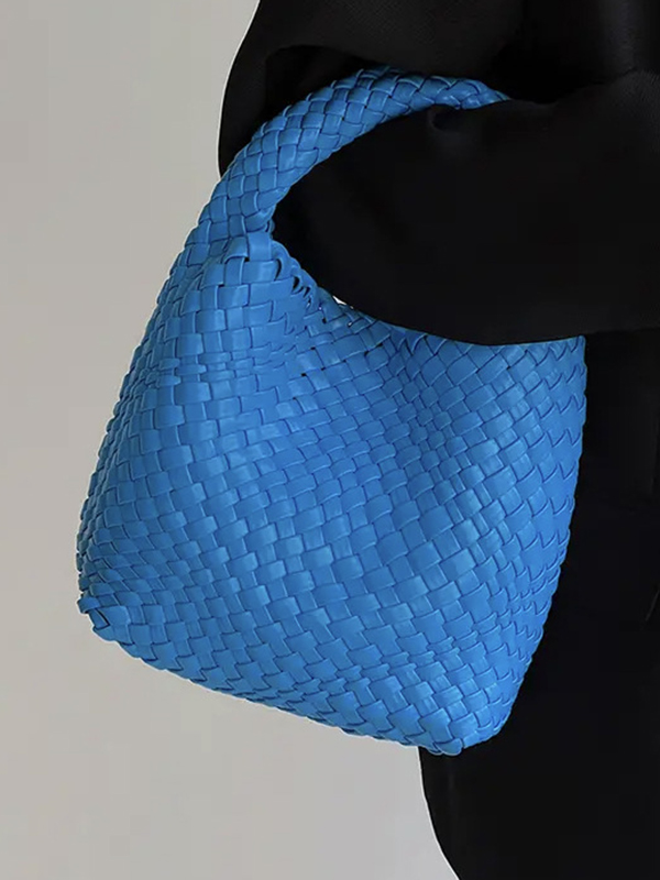 Solid Color Woven Bags Handbags