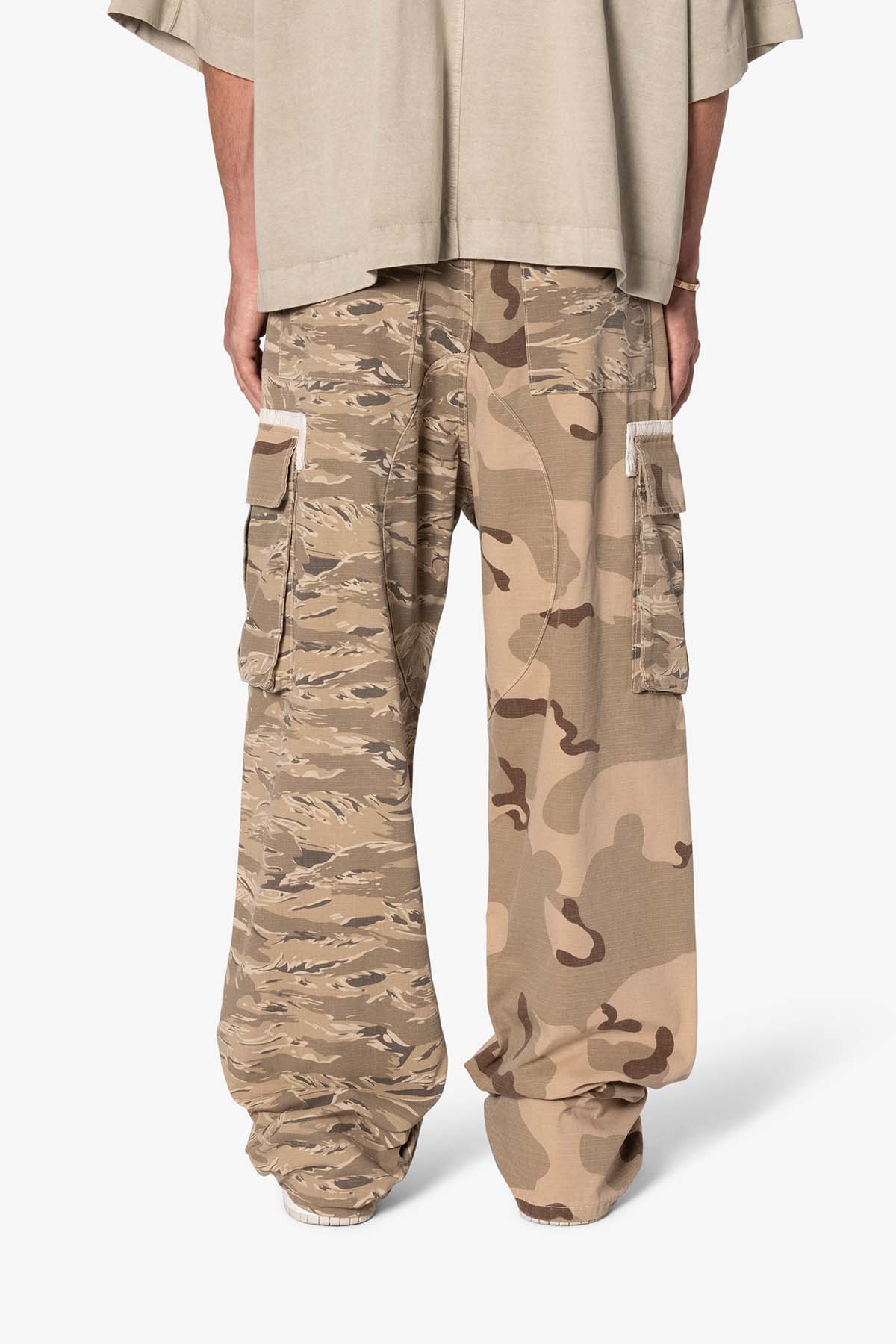 Ultra Baggy Mixed Camo Cargo Pants - Multi