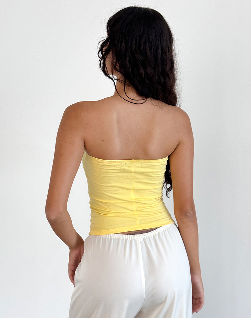 Shaelo Bandeau Top in Lemonade Orange Hisbiscus