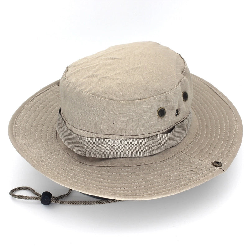 Hot Outdoor Sunscreen Round Edge Hat Mountaineering Hat Camouflage Jungle Hat Benney Hat Men's And Women's Fisherman Hat