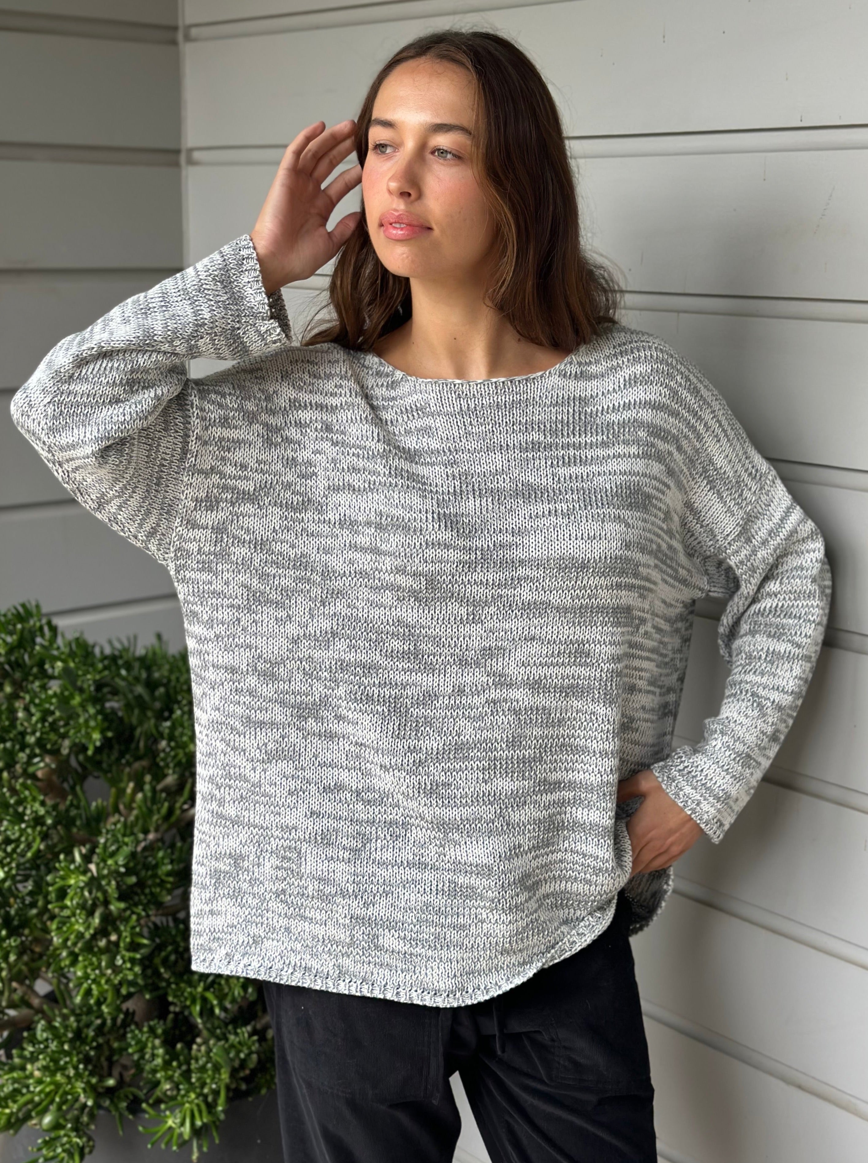 ashton jersey - grey mix cotton