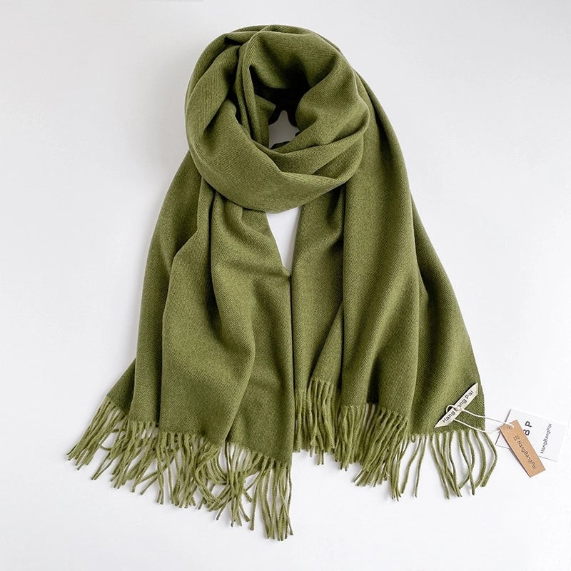 Unisex Casual Basic Solid Color Imitation Cashmere Scarf