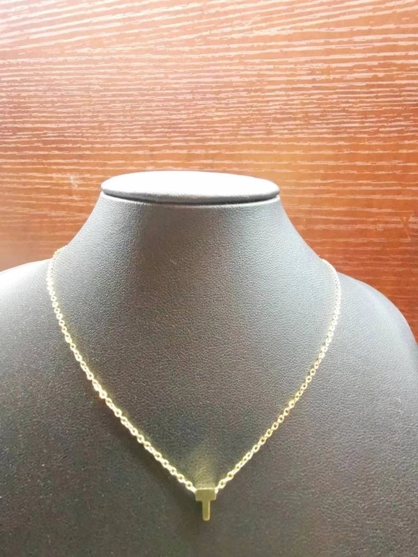 Minimalist Letter Stainless Steel Carving Necklace