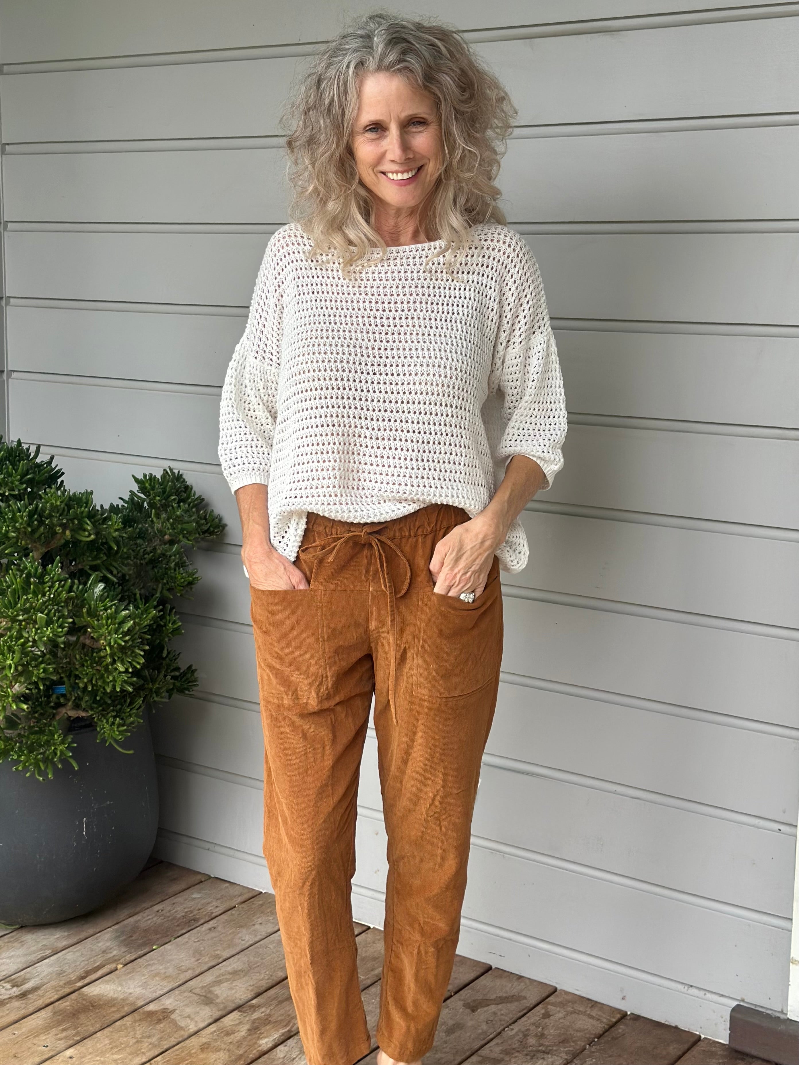 jessie  pants -  caramel cord