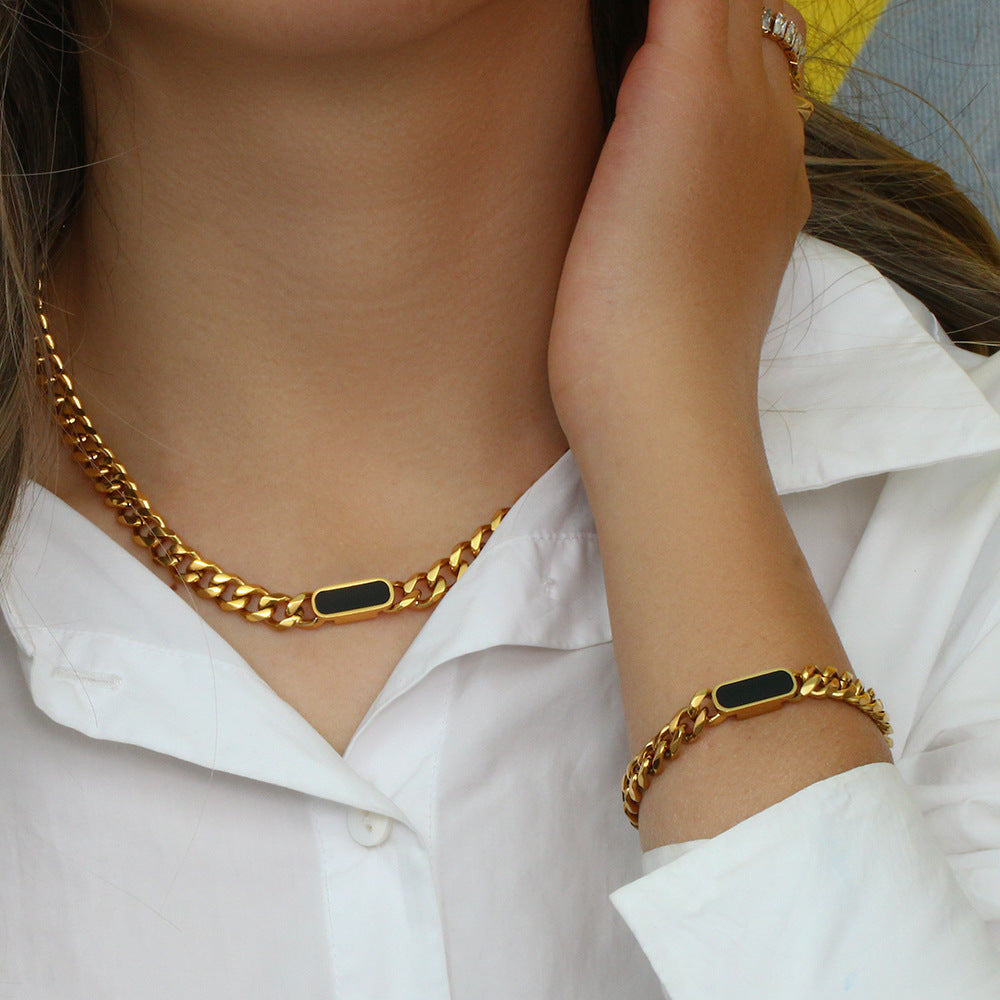 Women Geometric Stainless Steel 18K Gold Plated Bracelets