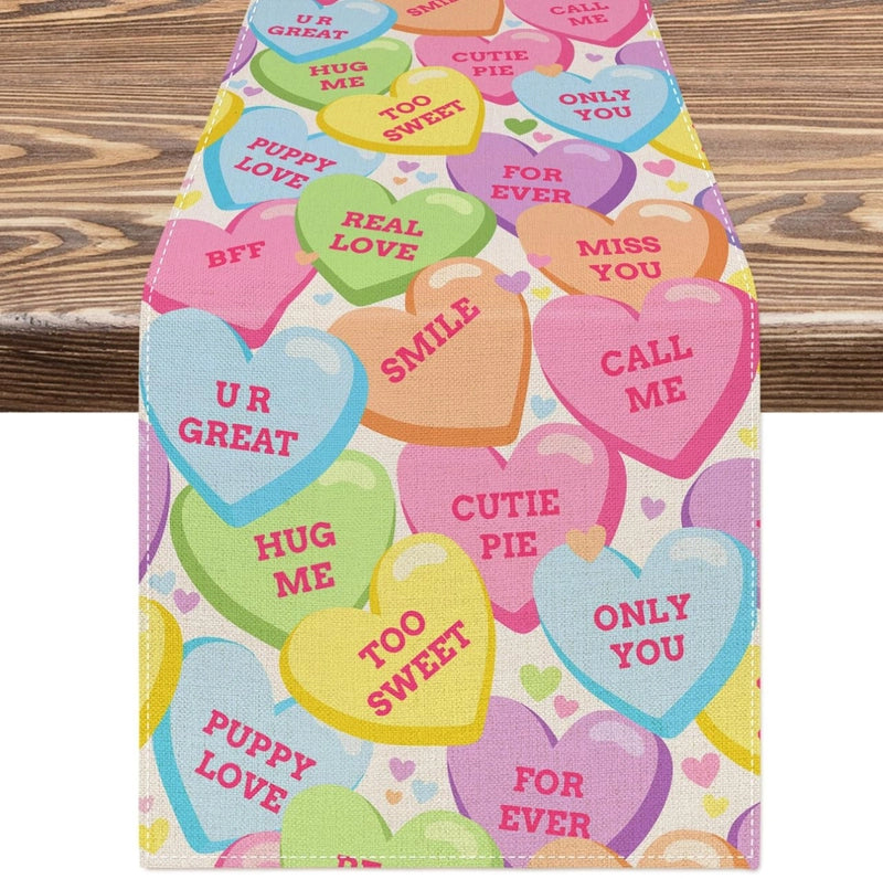 Valentine'S Day Casual Elegant Minimalist Letter Heart Shape Polyester Tablecloths