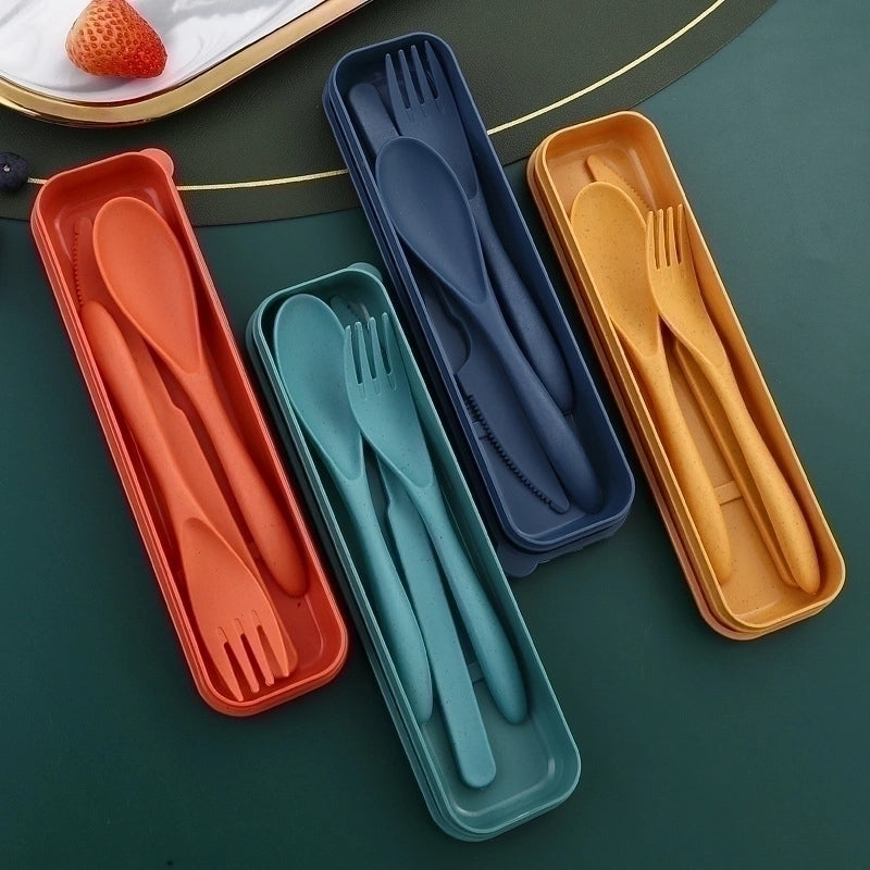 Casual Solid Color Wheat Straw Tableware 1 Set