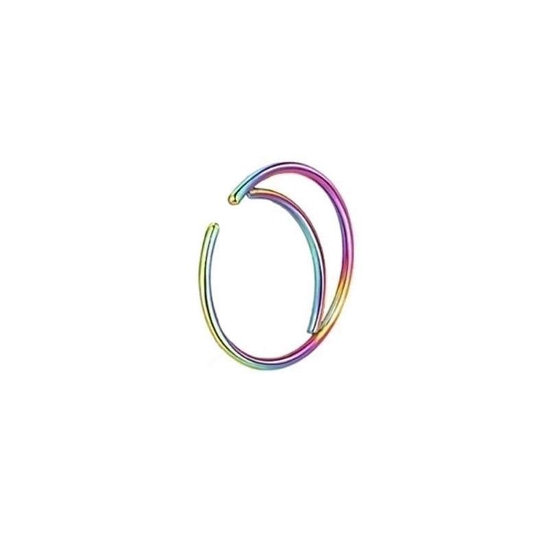 Minimalist Solid Color Stainless Steel Plating Nose Ring 1 Piece